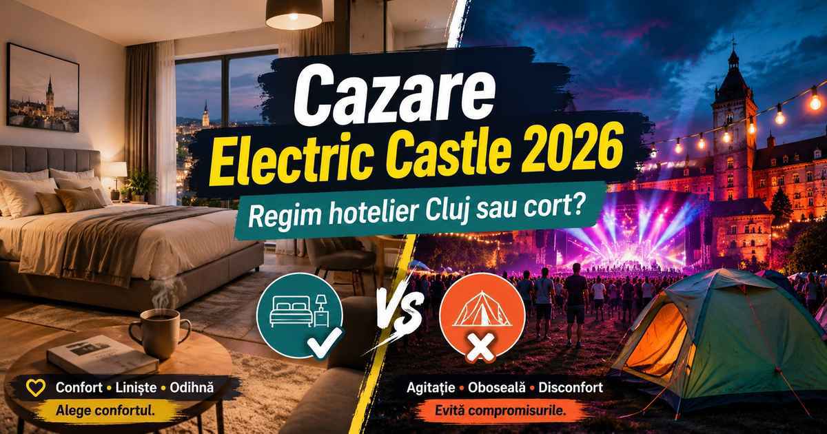 Cort sau Apartament in Regim Hotelier Cluj? Cazarea la Electric Castle 2026